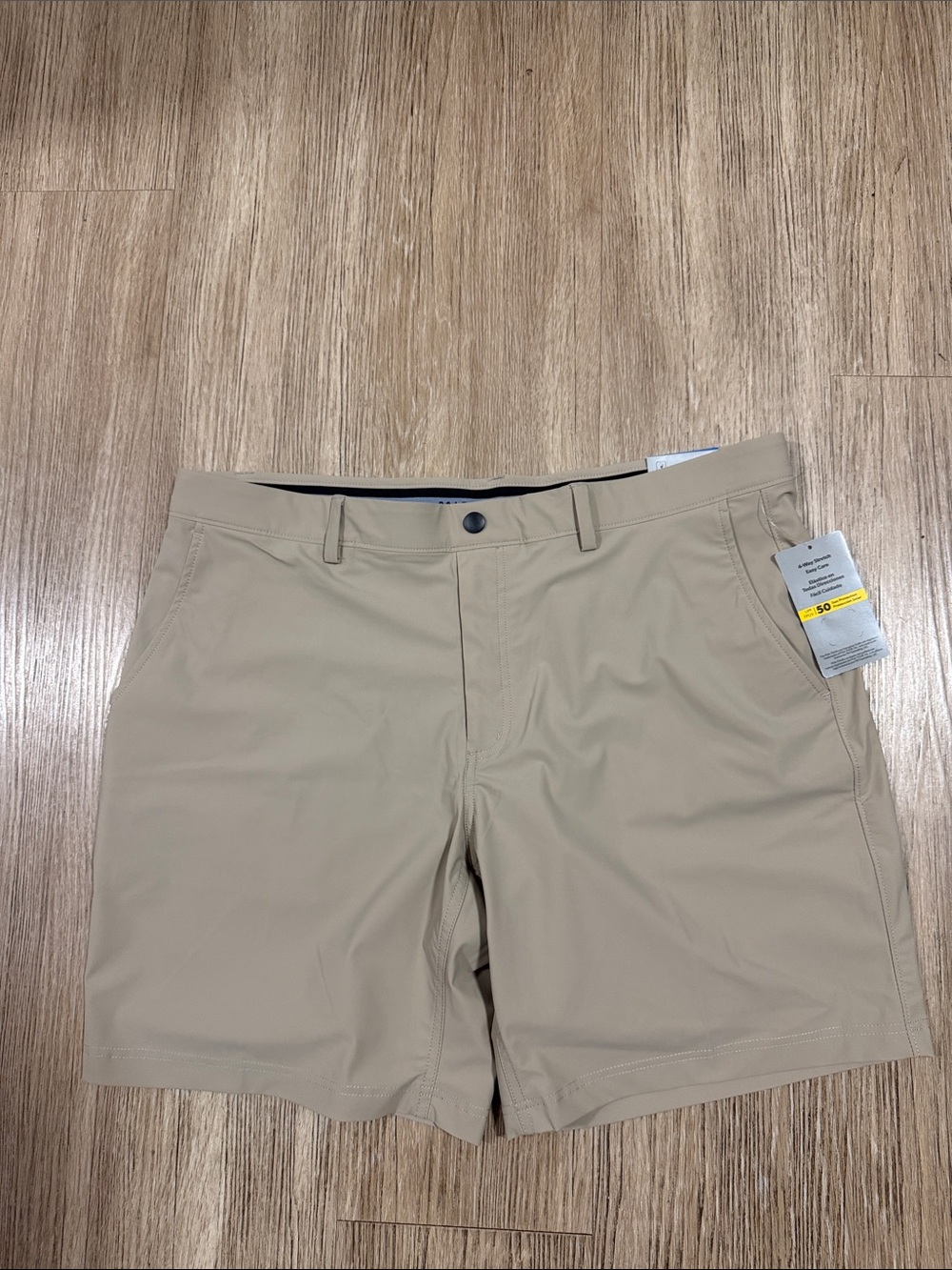 PGA Tour Men's Flat Front Shorts in Khaki
